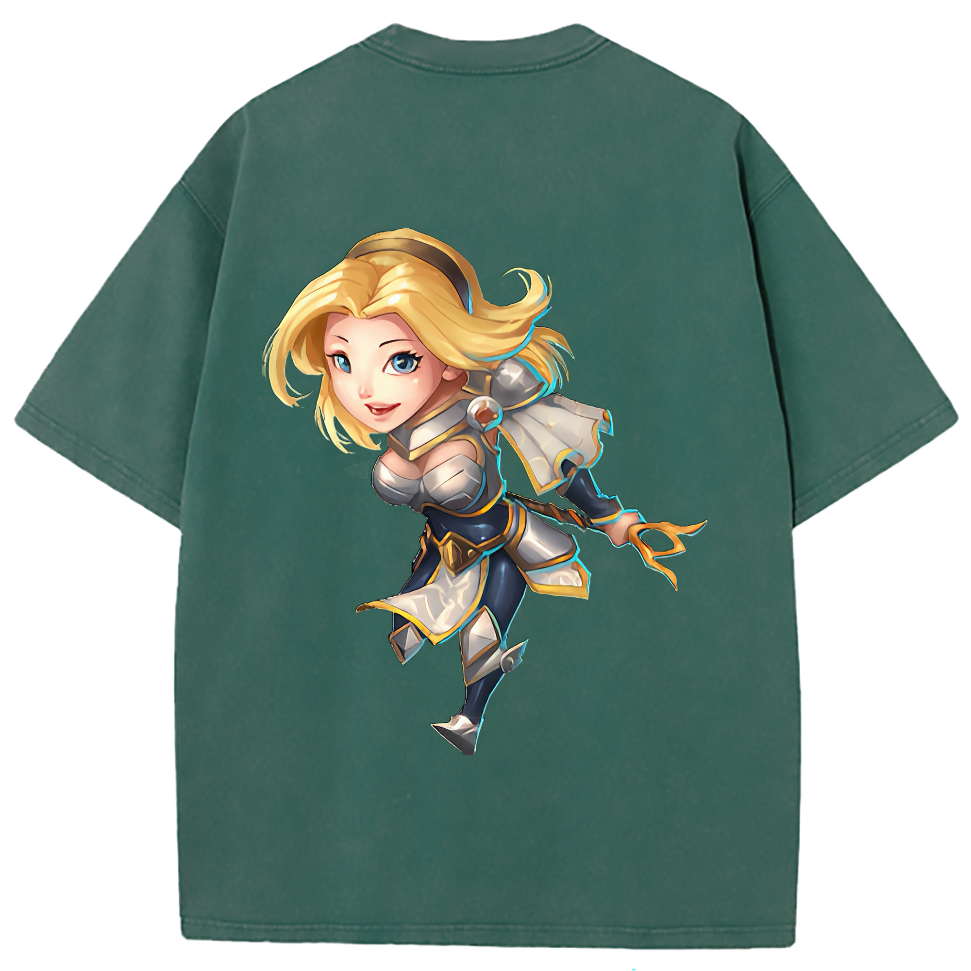 （画像用） リーグ・オブ・レジェンド League of Legends LOL 綿100% ヴィンテージ風 半袖Tシャツ（背面プリント）